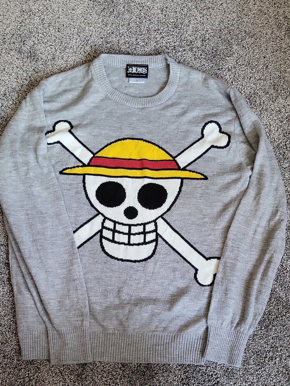 Onepiece Anime  Licensed Luffy Jolly Rogers Skull Sweater
